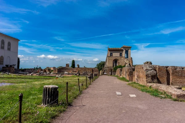 Ruínas Antigas Fórum Romano Colina Palatina Roma Itália Europa — Fotografia de Stock