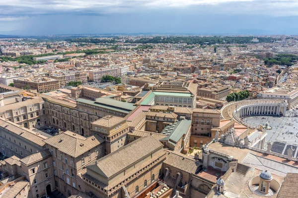 Roman Cityscape, Panaroma of Rome viewed from the top of Saint Peter\'s square basilica at the vatican