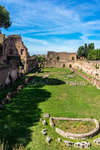Стародавні Руїни Гіподрому Доміціана Римському Форумі Римі Знаменитий Світовий Краєвид — стокове фото