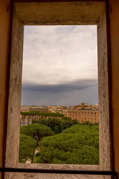 Stadsgezicht Van Rome Gezien Vanaf Castel Sant Angelo Mausoleum Van — Stockfoto