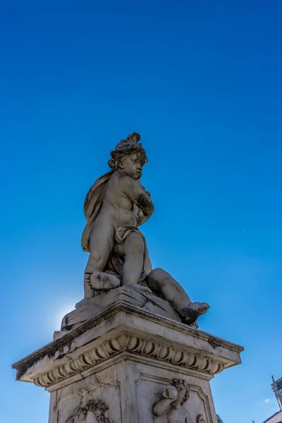 Torre Inclinada Pisa Piazza Del Miracoli Duomo Plaza Con Estatua — Foto de Stock