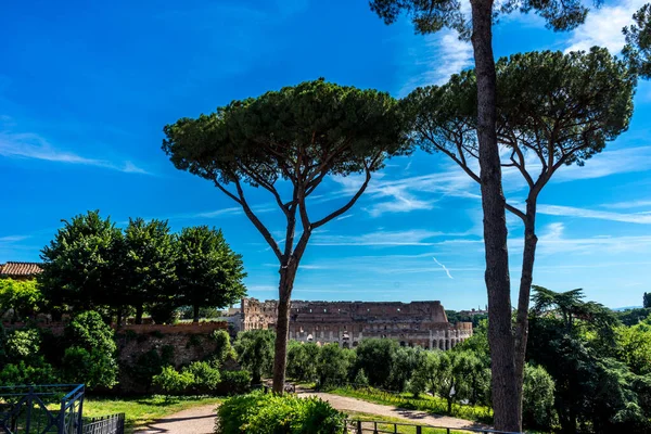 Fasad Den Stora Romerska Colosseum Coliseum Colosseo Även Känd Som — Stockfoto