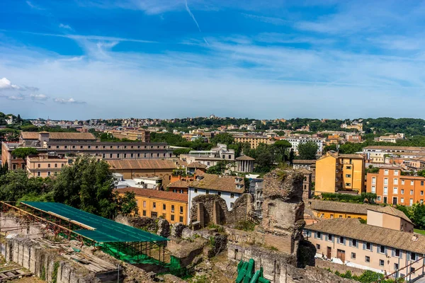 Αρχαία Ερείπια Στο Ρωμαϊκό Φόρουμ Palatine Λόφο Στη Ρώμη — Φωτογραφία Αρχείου