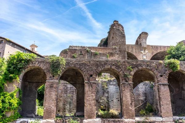 Ruínas Antigas Fórum Romano Colina Palatina Roma — Fotografia de Stock