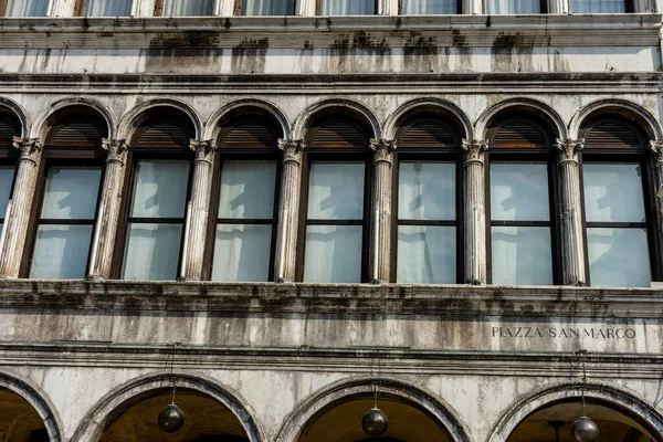 Europa Itália Veneza Piazza San Marco Baixa Vista Construção Óculos — Fotografia de Stock