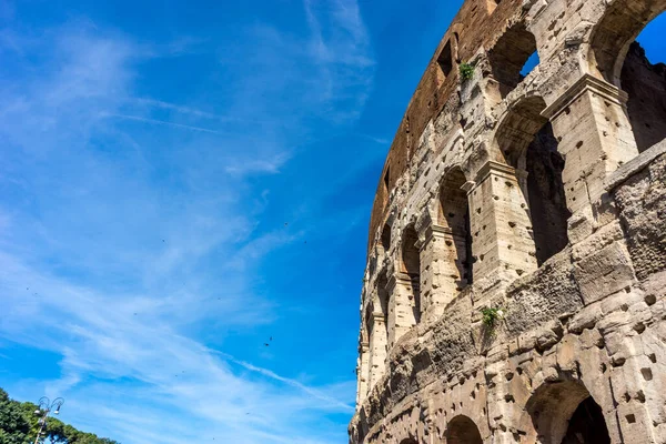 Fassade Des Großen Römischen Kolosseums Kolosseum Colosseo Auch Bekannt Als — Stockfoto