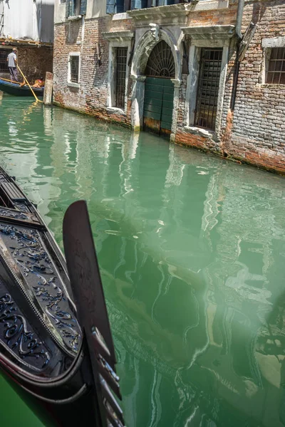 Bateau Gondole Sur Les Canaux Venise Italie — Photo