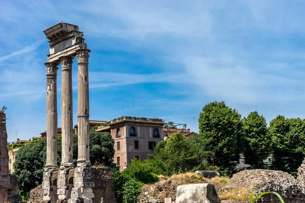 Europa Italia Roma Foro Romano Templo Castor Pólux — Foto de Stock