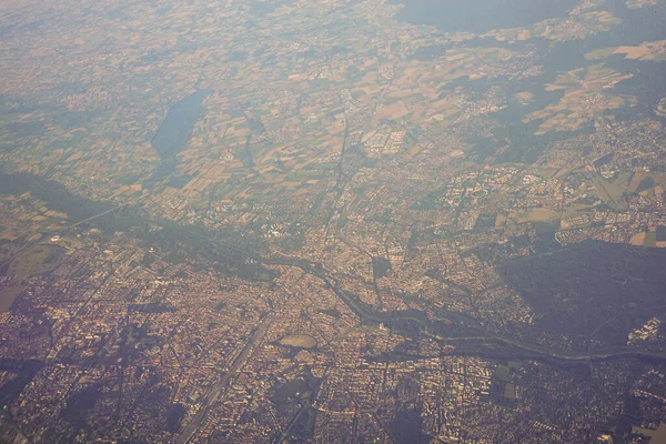Вид Вікна Літака Схіпгол Європа — стокове фото