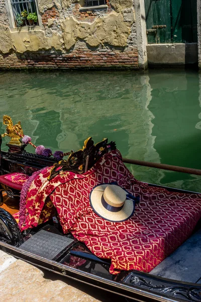 Gondola Kanalen Venedig Italien Stockbild