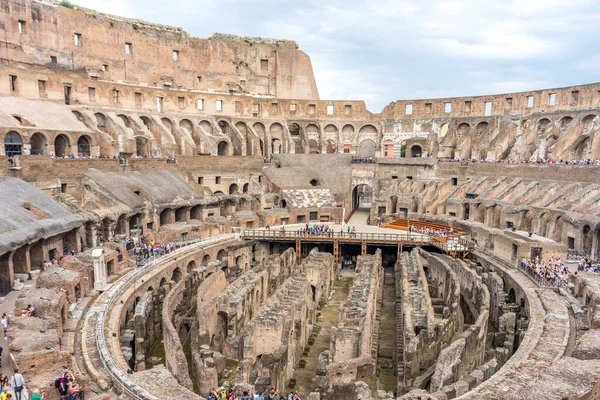 Roma Giugno 2018 Interno Del Colosseo Romano Colosseo Colosseo Noto — Foto Stock