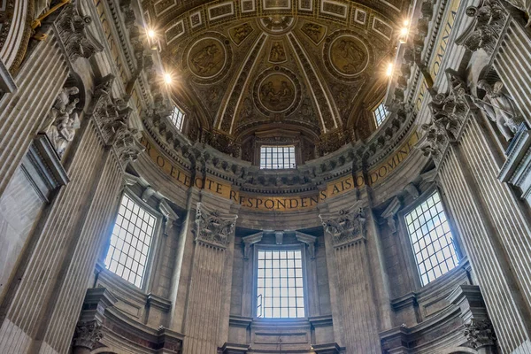 Vatican City Italy June 2018 Decoration Ceiling Dome Saint Peter — Stock Photo, Image