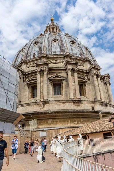 Cidade Vaticano Itália Junho 2018 Cúpula Basílica São Pedro Vista — Fotografia de Stock