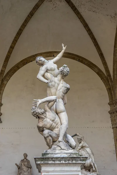 Florenz Italien Juni 2018 Die Vergewaltigung Der Sabinerinnen Der Loggia — Stockfoto