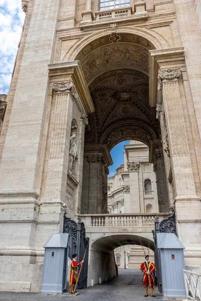 Cité Vatican Italie Juin 2018 Garde Sécurité Armée Dans Cité — Photo