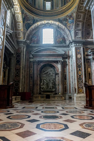 Vatikánváros Olaszország 2018 Június Szent Péter Bazilika Díszített Belső Terei — Stock Fotó