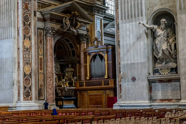 Cidade Vaticano Itália Junho 2018 Instrumento Órgão Basílica São Pedro — Fotografia de Stock