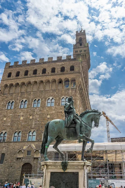 Firenze Giugno 2018 Palazzo Vecchio Piazza Della Signoria Firenze — Foto Stock