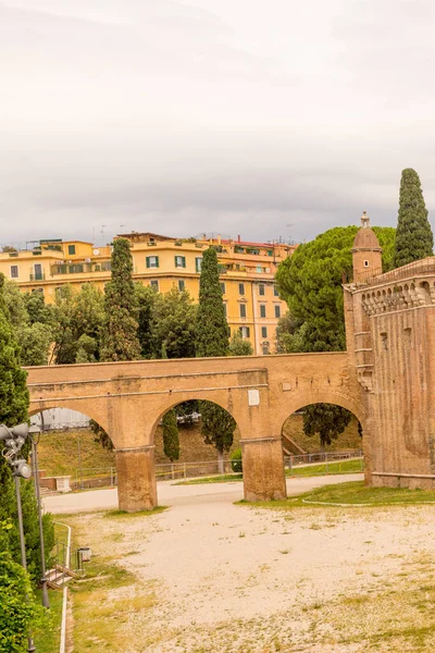 Rome Italië Juni 2018 Entree Gracht Het Castel Sant Angelo — Stockfoto