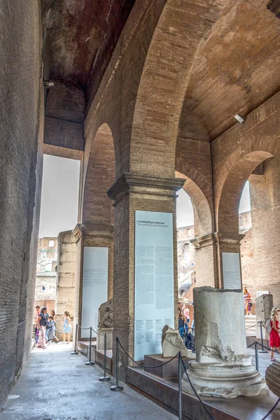 Roma Itália Junho 2018 Interior Coliseu Romano Coliseu Colosseo Também — Fotografia de Stock