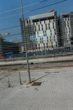 Venezia-Maestre, İtalya - 30 Haziran 2018: Venezia-Master, İtalya 'daki tren istasyonu