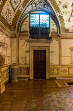 Roma, İtalya - 23 Haziran 2018: Roma, İtalya 'daki Hadrian Anıtmezarı Sant Angelo Kalesinin İçleri