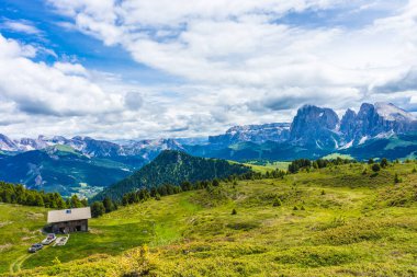 Seiser Alm, İtalya - 29 Haziran 2018: Seiser Alm, Alpe Di Siusi, İtalya