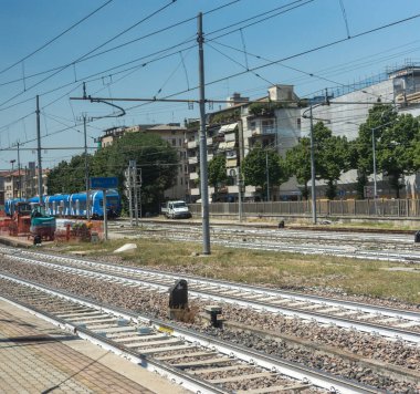 Padova, İtalya - 30 Haziran 2018: Padova, Veneto İtalya 'daki tren istasyonu