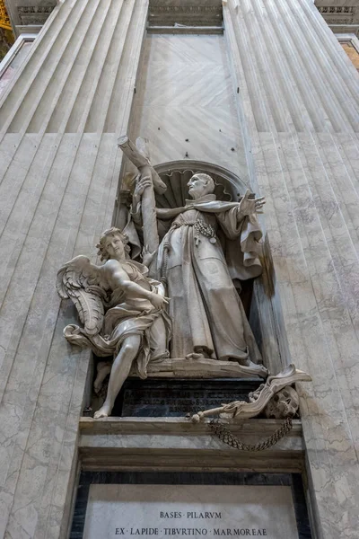 Vatican City Italy June 2018 Decorated Interiors Saint Peter Basilica — Stock Photo, Image