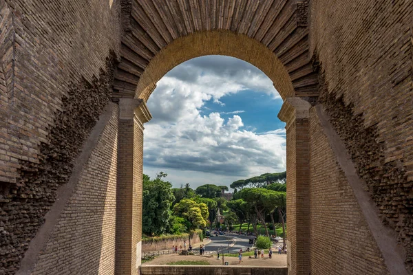 Rome Italië Juni 2018 Ruïnes Van Het Romeinse Forum Bekeken — Stockfoto