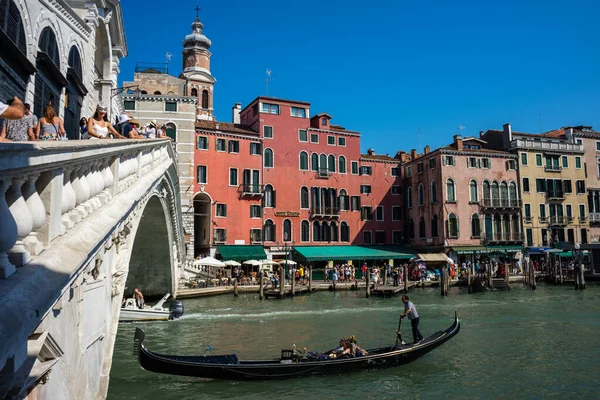 Venise Italie Juin 2018 Pont Rialto Sur Grand Canal Venise — Photo