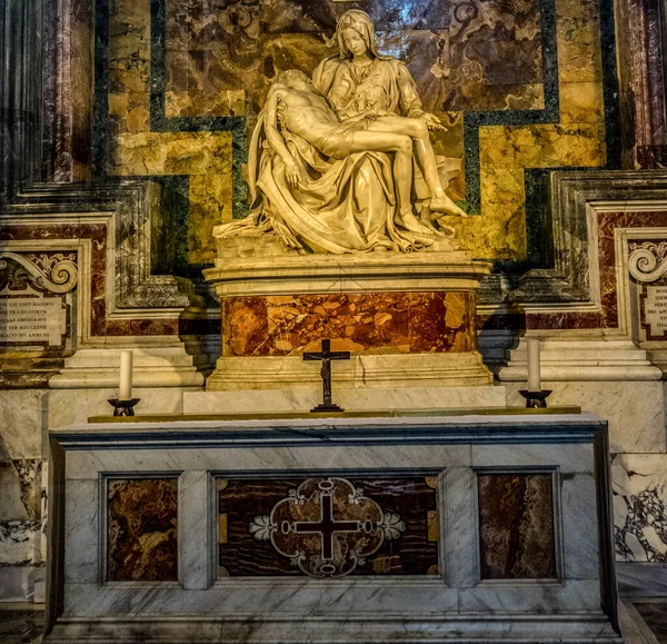 Watykan Włochy Czerwca 2018 Pieta Litość 1499 Renesansowa Rzeźba Michała — Zdjęcie stockowe