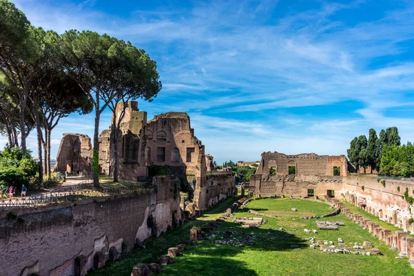 Roma Italia Junio 2018 Las Antiguas Ruinas Hipódromo Domiciano Foro — Foto de Stock