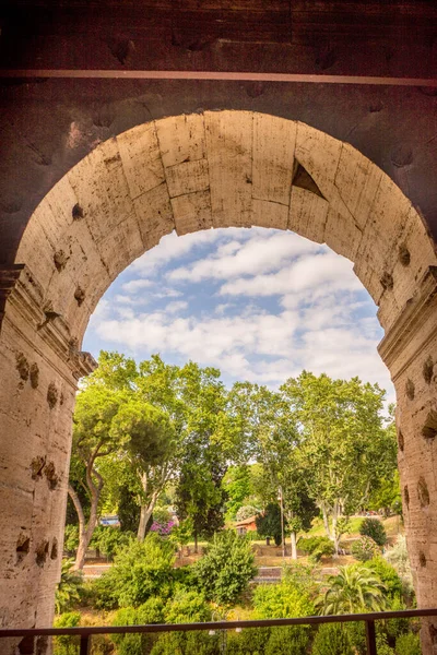 Roma Italia Junio 2018 Ruinas Del Foro Romano Vistas Través — Foto de Stock