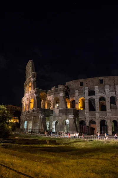 Roma Giugno 2018 Notte Grande Colosseo Romano Colosseo Colosseo Noto — Foto Stock
