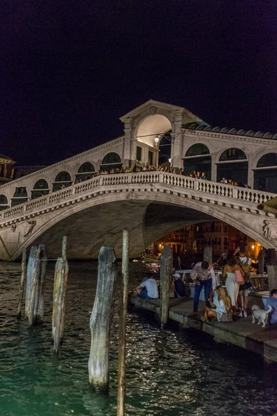 Βενετία Ιταλία Ιουνίου 2018 Βραδιά Στη Γέφυρα Rialto Πάνω Από — Φωτογραφία Αρχείου