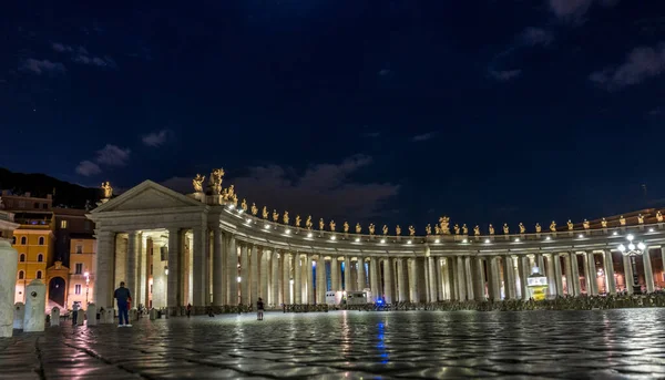 Vatican City Italy June 2018 Peters Square Vatican City Night — Stock Photo, Image