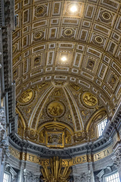 Vatican City Italy June 2018 Decoration Ceiling Dome Saint Peter — Stock Photo, Image