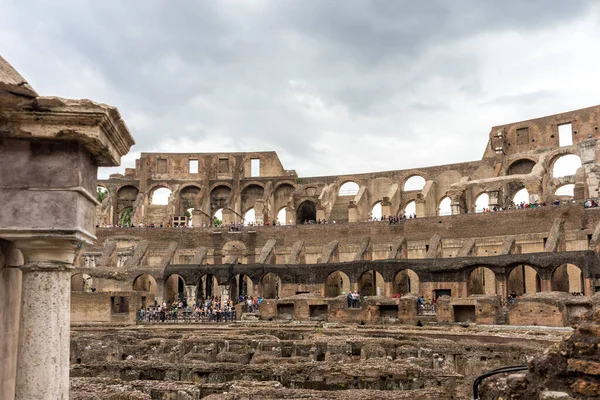 Roma Giugno 2018 Interno Del Colosseo Romano Colosseo Colosseo Noto — Foto Stock