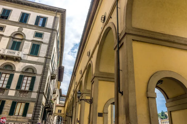 Florencia Italia Junio 2018 Corredor Vasari Cerca Ponte Vecchio Sobre —  Fotos de Stock