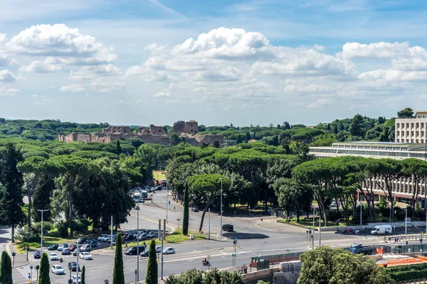 Rome Italie Juin 2018 Les Ruines Antiques Cirque Maximus Dans — Photo