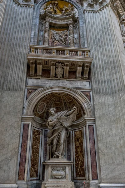 Cidade Vaticano Itália Junho 2018 Interiores Decorados Basílica São Pedro — Fotografia de Stock