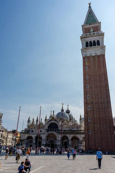 Veneza Itália Julho 2018 Praça Campanile São Marcos Basílica São — Fotografia de Stock