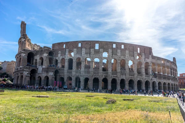 Рим Италия Июня 2018 Года Фасад Великого Римского Колизея Колизей — стоковое фото