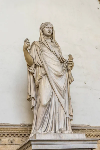 Florencia Italia Junio 2018 Estatua Del Santo Loggia Dei Lanzi — Foto de Stock
