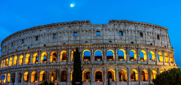 Roma Giugno 2018 Notte Grande Colosseo Romano Colosseo Colosseo Noto — Foto Stock