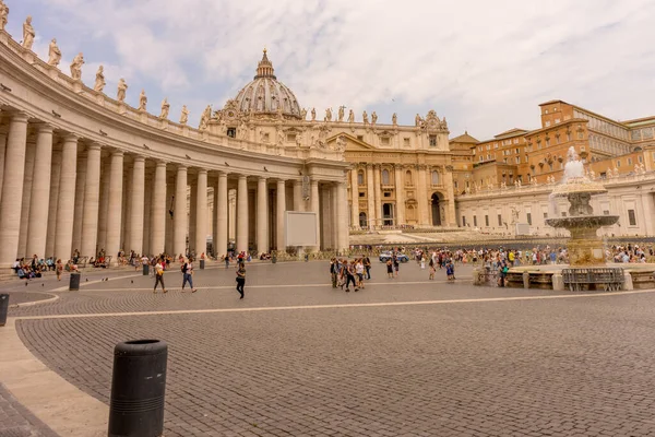 Cidade Vaticano Itália Junho 2018 Fachada Basílica São Pedro Praça — Fotografia de Stock