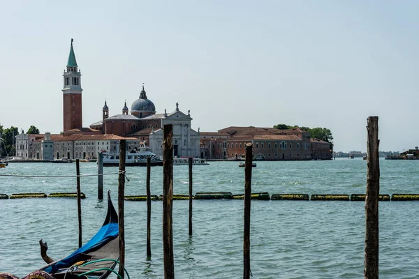 Venecia Italia Julio 2018 Gondolas Amarrado Por Plaza San Marcos — Foto de Stock