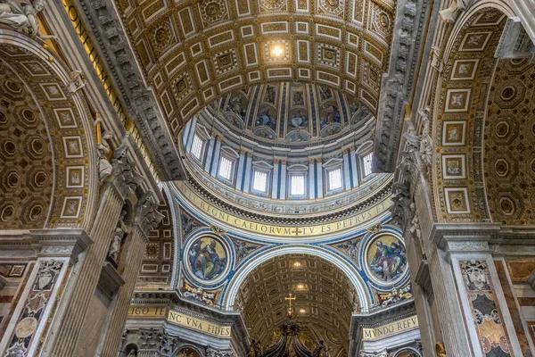 Vatican City Italy June 2018 Decoration Ceiling Dome Saint Peter — Stock Photo, Image