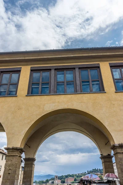 Florença Itália Junho 2018 Ponte Vecchio Sobre Rio Arno Florença — Fotografia de Stock